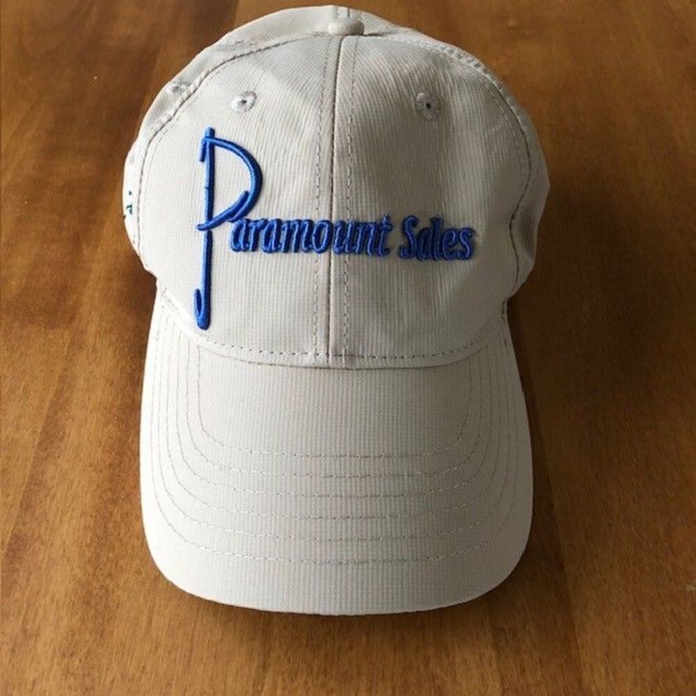 Paramount Sales Ball Cap Hat Tan Blue Horse Racing Kentucky Thoroughbred